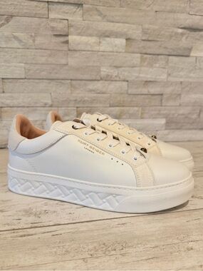 Kurt Geiger London Womens 40.5 Kensington Leather/Suede Platform Cupsole Sneaker